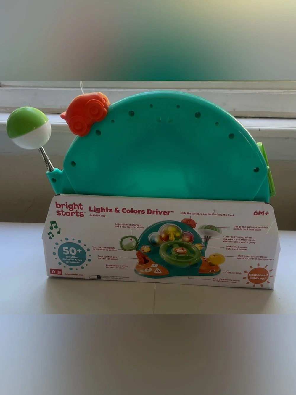 Bright Starts Lights & Colors Driver Steering Wheel Baby Toy: Educational Focus.